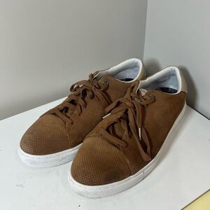 Ted Baker 10.5 Full Suede Leather Performance Oxford Shoe Sneaker Brown